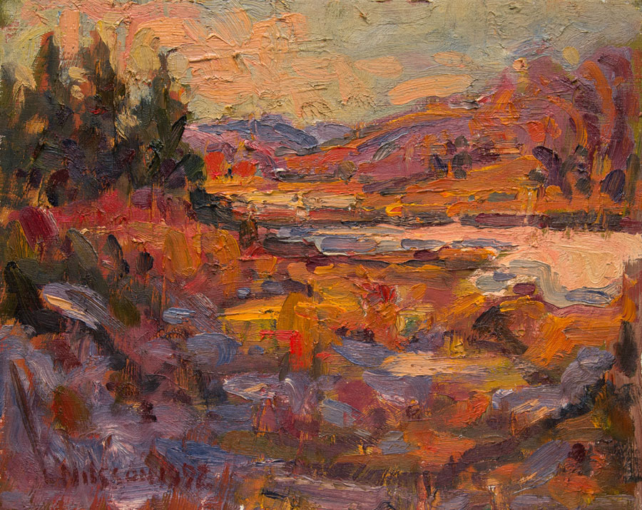 CAT# 0988 Pratt Cove - Spring Thaw oil 16 x 20 inches Leif Nilsson February 1992 ©