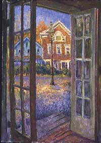  CAT# 1288  Chester Center Through the Doors  oil 34 x 24  Leif Nilsson autumn 1993 © 