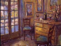  CAT# 1616  Interior with Still life  oil 30 x 40  Leif Nilsson Winter 1995 © 