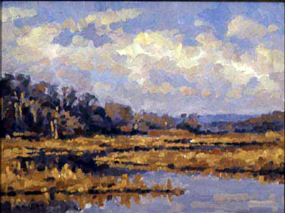  CAT# 2107  Post Cove  oil 12 x 16  Leif Nilsson autumn 1999 © 