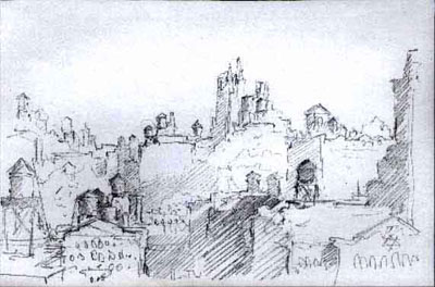 CAT# 2223 New York City from the Kanes pencil 5 x 8 inches Leif Nilsson Winter 2000 ©