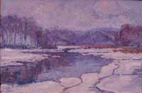  CAT# 2239  Chester Cove - Thaw  oil 20 x 30 inches Leif Nilsson winter 2001 ©