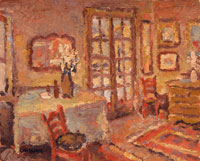  CAT# 2379  Interior study  oil 8 x 10  Leif Nilsson winter 2001 © 