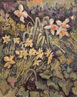 CAT# 2384 Daffodils oil 30 x 24 inches Leif Nilsson spring 2002 ©