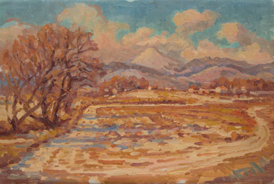 CAT# 2493  Snowfield  oil 16 x 24 inches Leif Nilsson winter 2003 ©