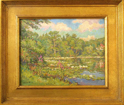  CAT# 2577  Jennings Pond  oil 11 x 14 inches Leif Nilsson summer 2003 © 