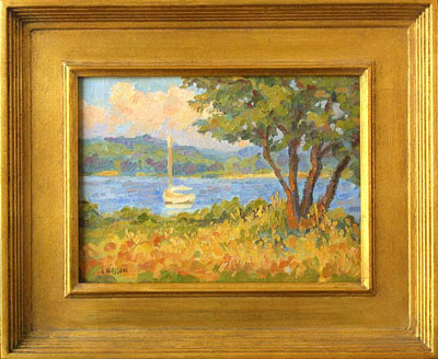   CAT# 2580  Pettipaug  oil 9 x 12 inches Leif Nilsson summer 2003 ©