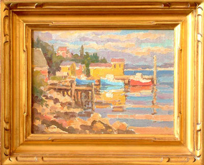 CAT# 2591 Northwest Cove, Nova Scotia - afternoon oil 9 x 12 inches Leif Nilsson summer 2003 ©