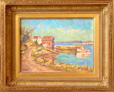 CAT# 2592 Indian Cove, Nova Scotia oil 9 x 12 inches Leif Nilsson summer 2003 ©