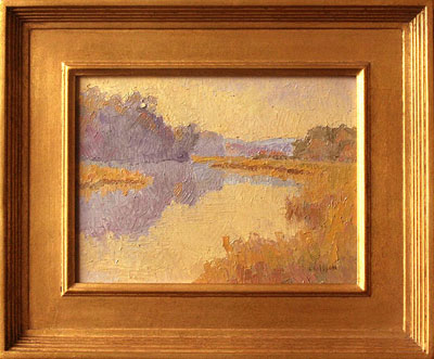   CAT# 2629  Chester Cove - autumn morning  oil 9 x 12 inches Leif Nilsson autumn 2003 © 