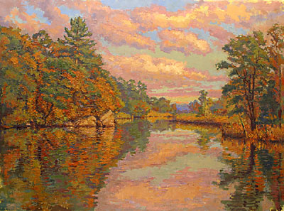   CAT# 2769  Selden's Creek - Autumn Afternoon  oil 40 x 54 inches Leif Nilsson autumn 2005 ©