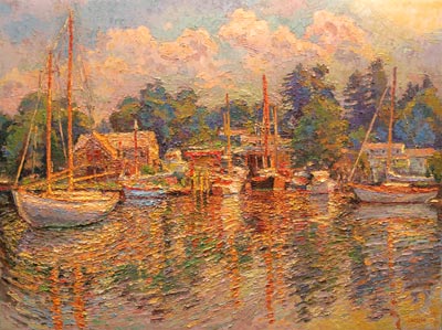 CAT# 3010  Hamburg Cove - summer morning  oil	36 x 48 