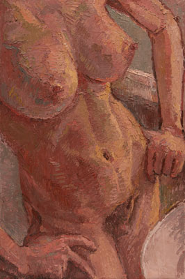 CAT# 3034 Nude - (bathing girl) oil 30 x 20 Leif Nilsson winter 2010 ©