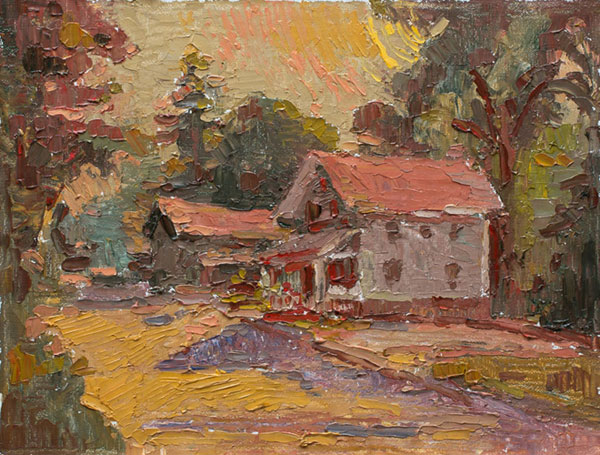 CAT# 3098  Spring Street  oil	9 x 12 