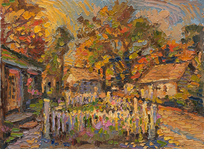 CAT# 3106  Spring Street - Autumn  oil	9 x 12 