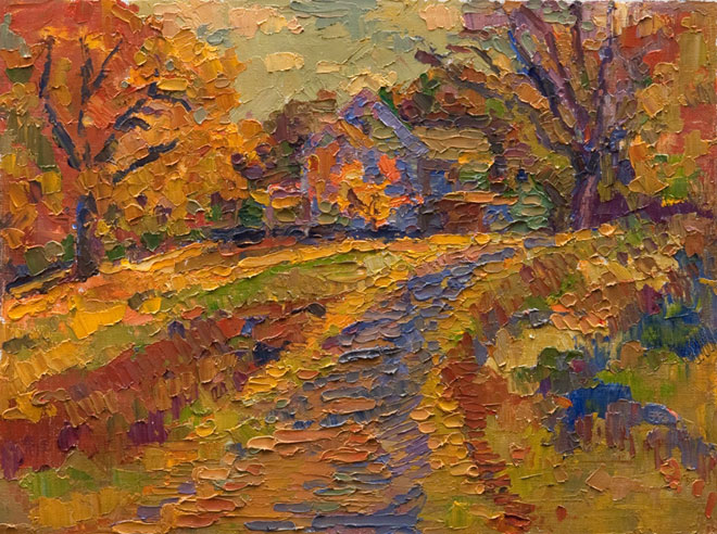 Straits Road - Autumn  oil	9 x 12