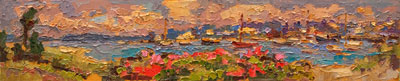 CAT# 3131  Watch Hill Harbour  oil	5 x 24  Leif Nilsson summer 2011	© 