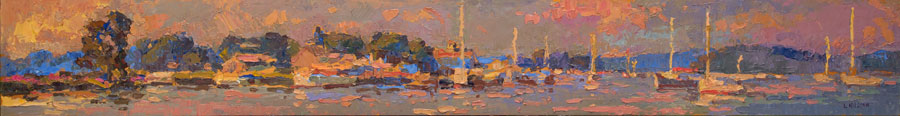CAT# 3132  Essex from Thatchbed Island  oil	6 x 44  Leif Nilsson summer 2011	