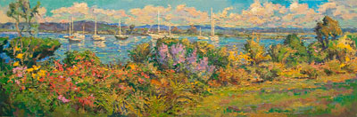 CAT# 3135  North Cove, Old Saybrook  oil	24 x 72 