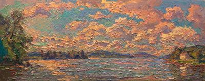 CAT# 3136  Hamburg Cove  oil	15 x 36 