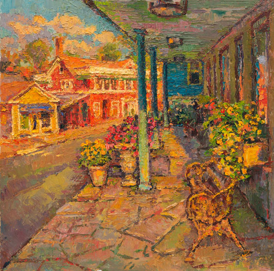 CAT# 3148  The Porch  oil	24 x 24  Leif Nilsson autumn 2011	 