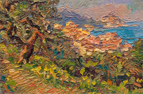 St Ambrogio from the Olive Grove oil 6 x 9