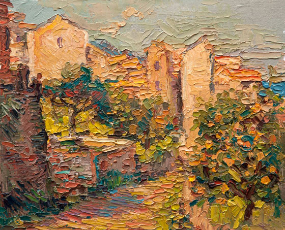 St Ambrogio lemon tree garden - morning oil 8 x 10