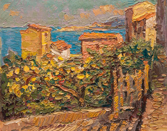 St Ambrogio lemon tree garden - afternoon oil 8 x 10