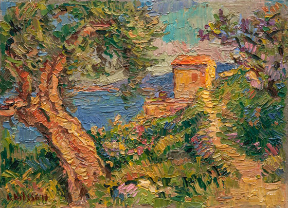 St Ambrogio - Sicilian farmyard - afternoon oil 9 x 12