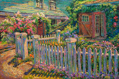 CAT# 3175  Studio Garden - Noon  oil	36 x 54  Leif Nilsson Spring 2012	© 