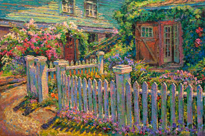 CAT# 3175  Studio Garden - Noon  oil	36 x 54  Leif Nilsson Spring 2012	© 