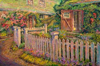 CAT# 3176  Studio Garden - afternoon  oil	36 x 54  Leif Nilsson Spring 2012	© 