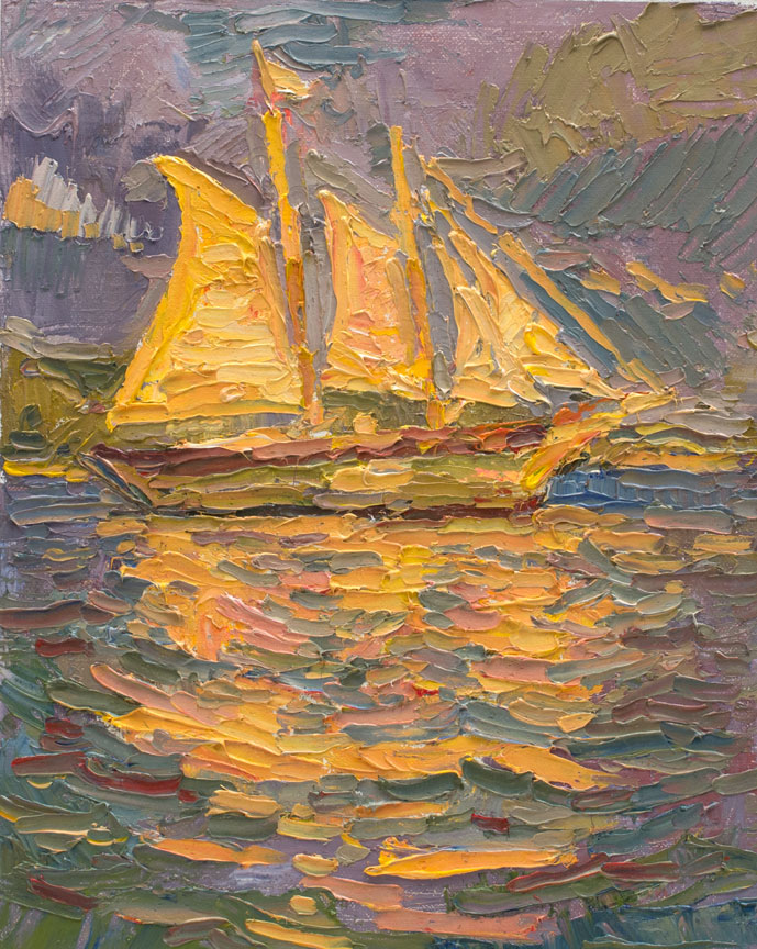 The Mary E Under Sail