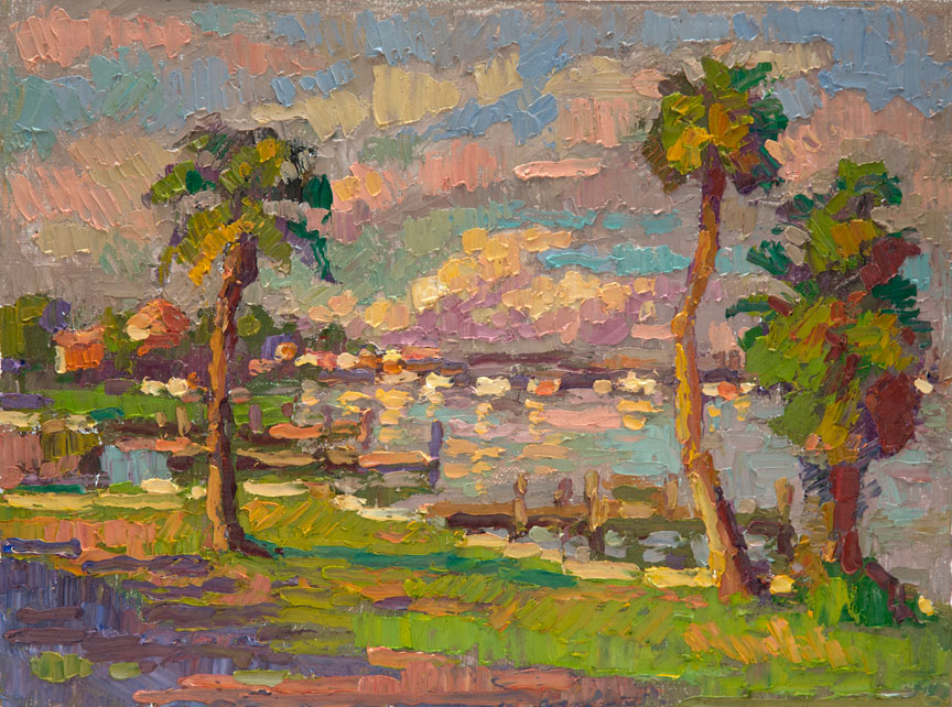 CAT# 3299 11th Street, Bradenton Beach, Florida  oil 9 x 12 inches Leif Nilsson Spring 2015 © 