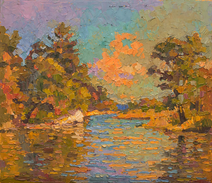   CAT# 3350  The Cliffs of Seldens Creek  oil	14 x 16  Leif Nilsson autumn 2015	© 