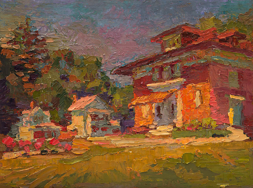   CAT# 3399  The Ivoryton Playhouse  oil	9 x 12 inches Leif Nilsson summer 2016	©