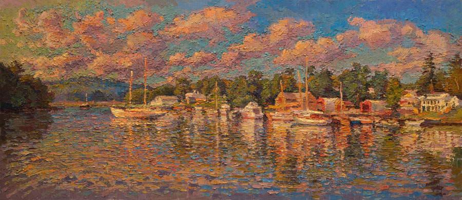 CAT# 3406	 Hamburg Cove  oil	24 x 54 inches Leif Nilsson Summer 2016	&copy; 