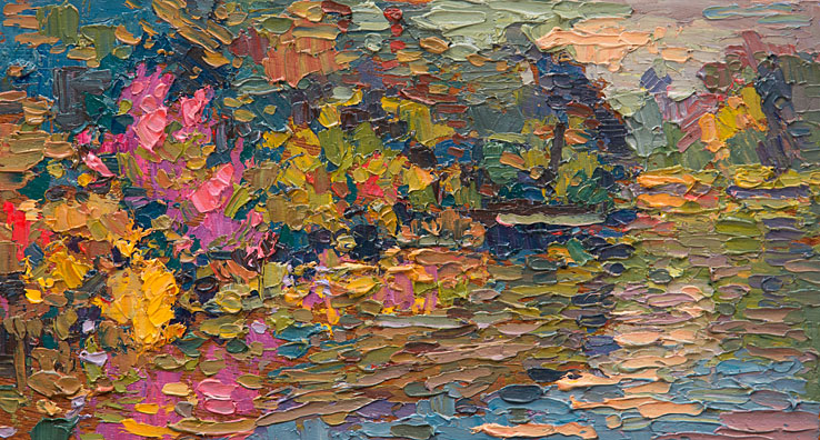 CAT# 3408  Selden's Creek Wild Garden  oil	5.5 x 10 inches Leif Nilsson Autumn 2016	©