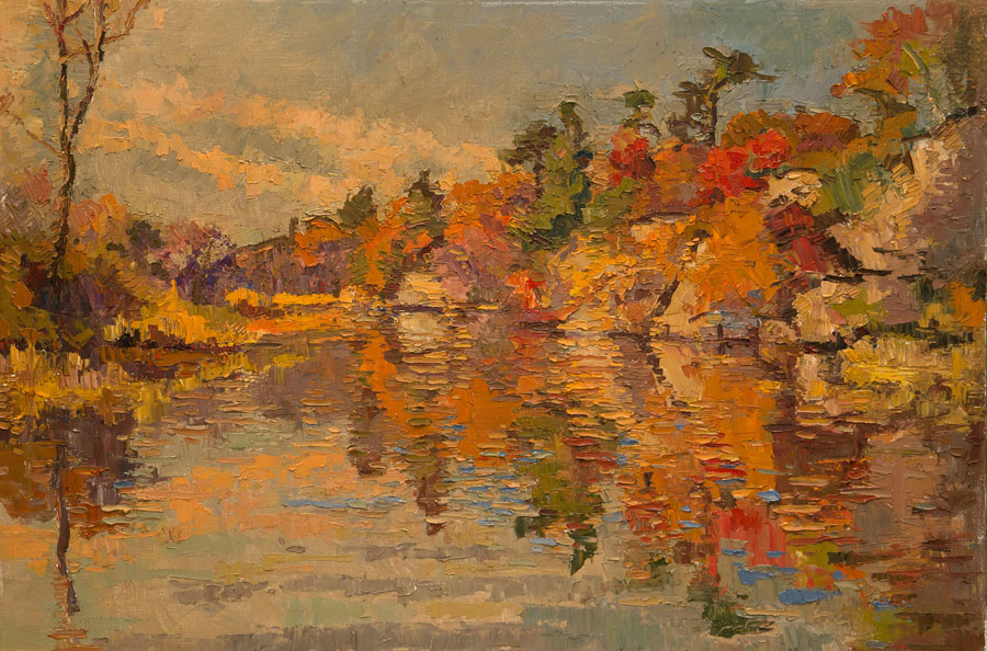 CAT# 3424 Selden's Creek - Late Autumn oil 24 x 36 inches Leif Nilsson autumn 2016 ©