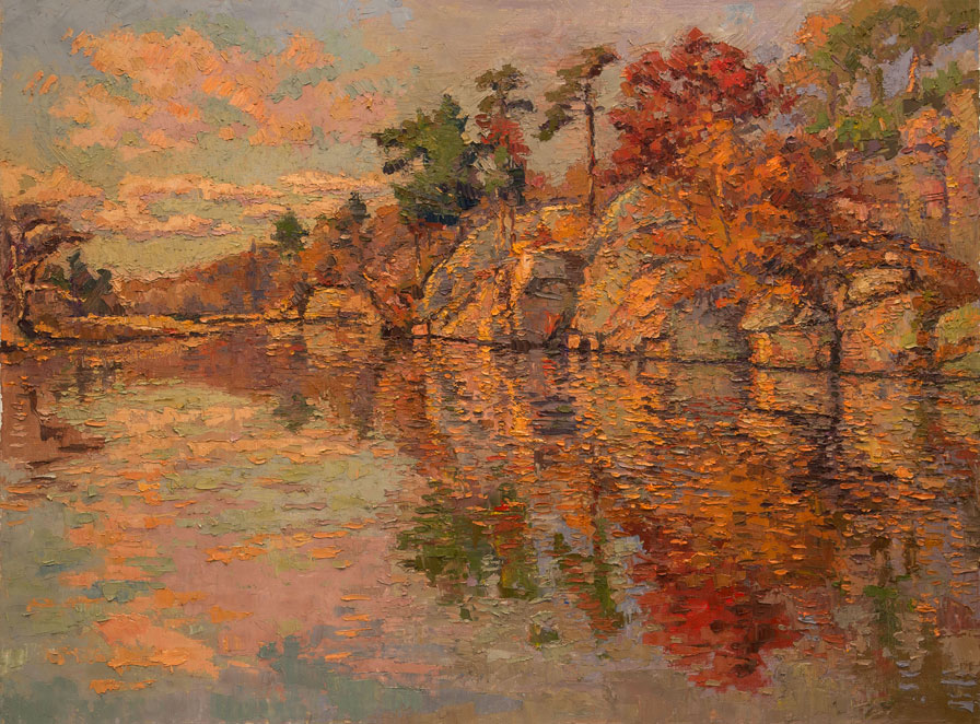   CAT# 3425  Selden's Creek - Late Autumn  oil	30 x 40	inches Leif Nilsson autumn 2016	©