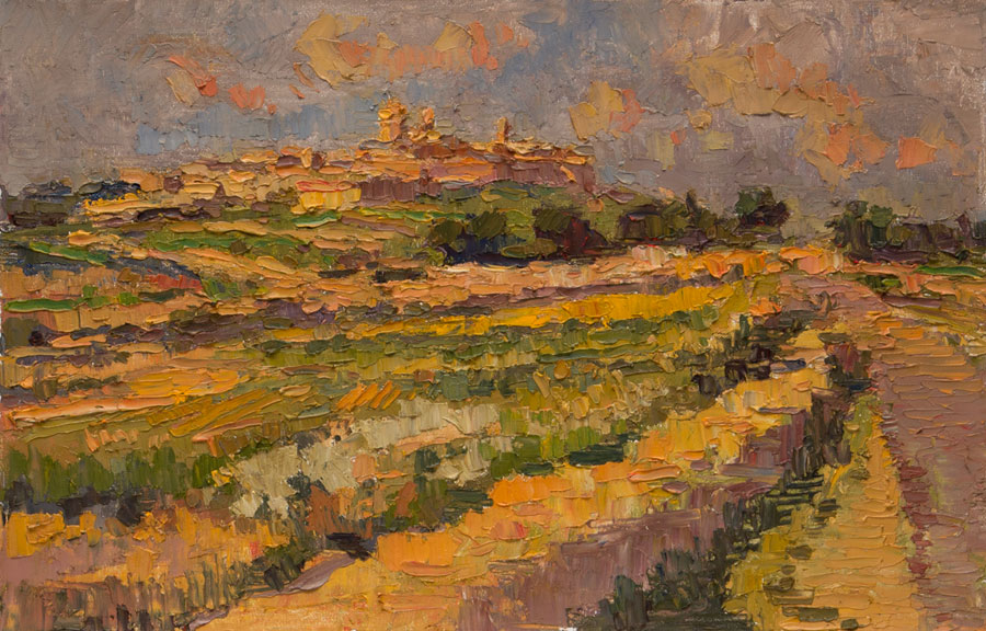 CAT# 3436  Mdina, Malta - Spring Morning  oil	12 x 18	inches Leif Nilsson spring 2017	©