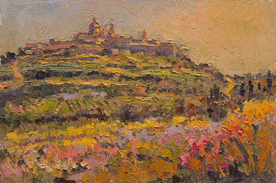 CAT# 3437  Mdina, Malta - Spring Afternoon  oil	12 x 18	inches Leif Nilsson spring 2017	©