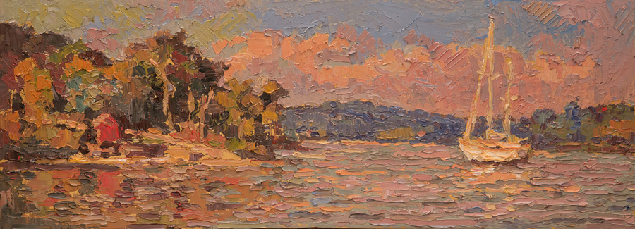 CAT# 3475 Hamburg Cove oil 9 x 24 inches Leif Nilsson Autumn 2017 ©