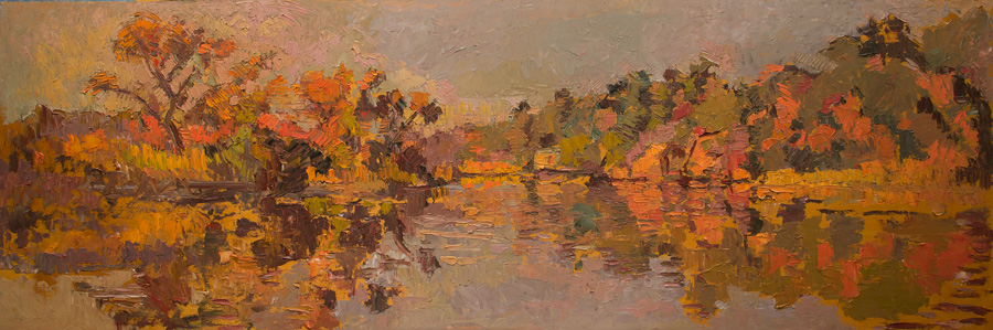 CAT# 3478  Seldend Creek - Autumn  oil	24 x 72 inches Leif Nilsson Autumn 2017	©