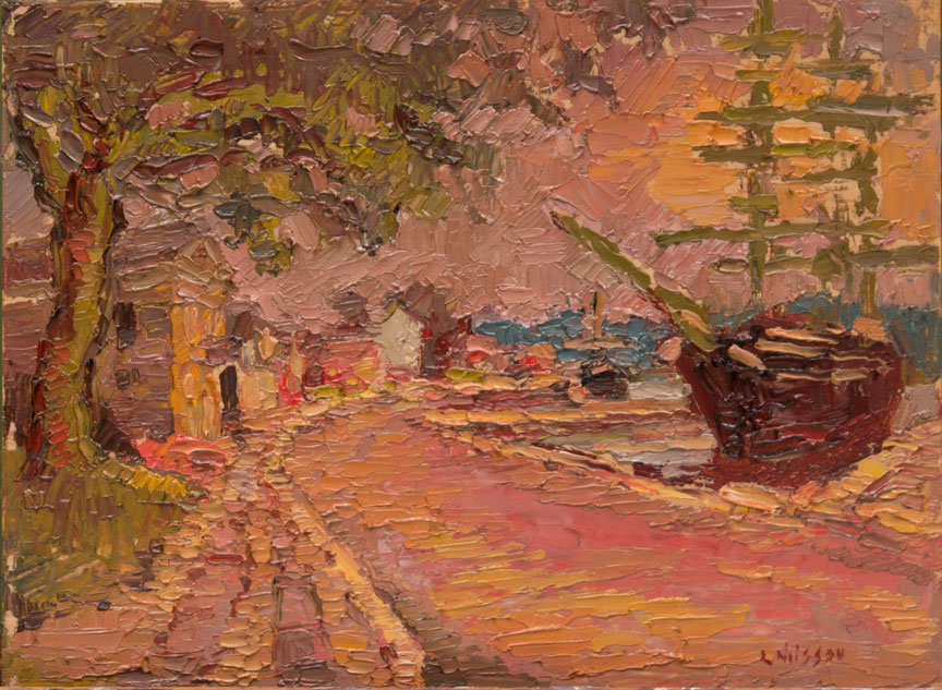   CAT# 3522  The Morgan at Mystic Seaport  oil	9 x 12 inches Leif Nilsson spring 2018	© 