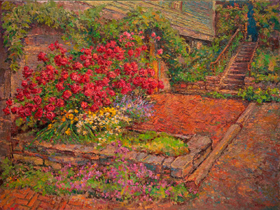 CAT# 3536  The Rose Garden  oil	36 x 48  Leif Nilsson spring 2018	©