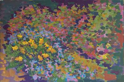  CAT# 3556  Garden  gouache	11 x 7 inches Leif Nilsson spring 2018	©