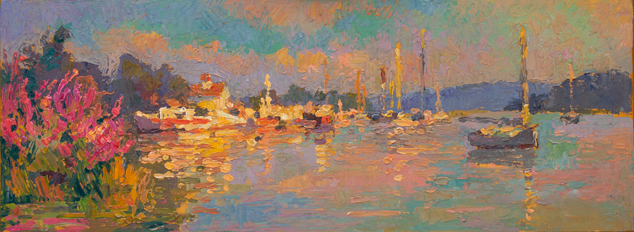 CAT# 3567 Essex from Thatchbed oil 9 x 24 inches Leif Nilsson summer 2018 ©