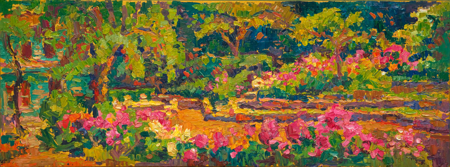 CAT# 3627  Flox Garden  oil	9 x 24 inches  Leif Nilsson summer 2019	© 