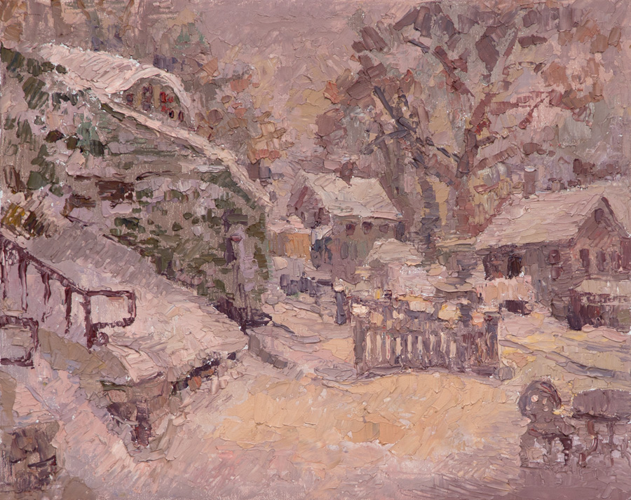 CAT# 3704  The Blizzard of '22  oil	16 x 20 inches  Leif Nilsson winter 2022	&copy; 